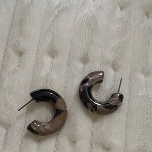 Anthropologie Multitone Hoop Earrings